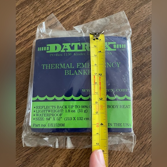 datrex- emergency Thermal Blanket- Single - Sealed -84x52 - Picture 5 of 5